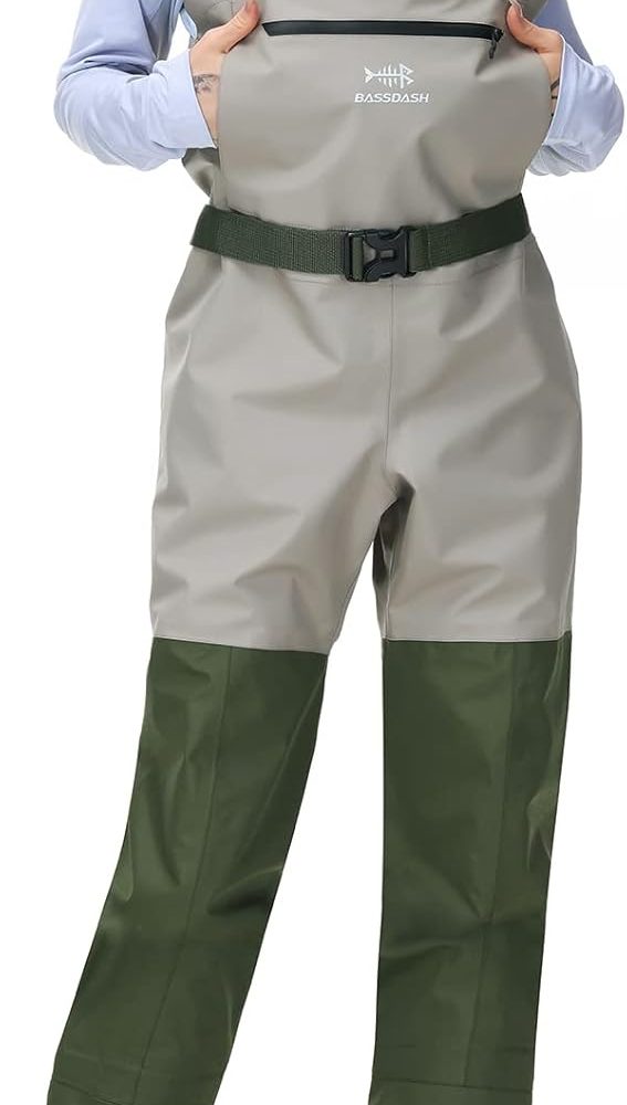 BASSDASH IMMERSE Women’s Breathable Stocking Foot Fishing Waders Waterproof Lightweight Chest Wader