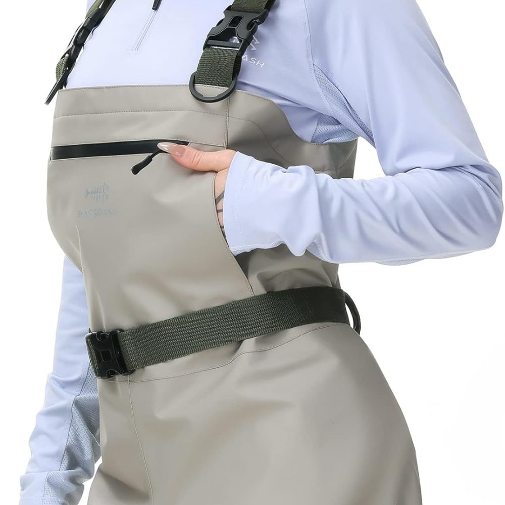 BASSDASH IMMERSE Women’s Breathable Stocking Foot Fishing Waders Waterproof Lightweight Chest Wader - Image 4